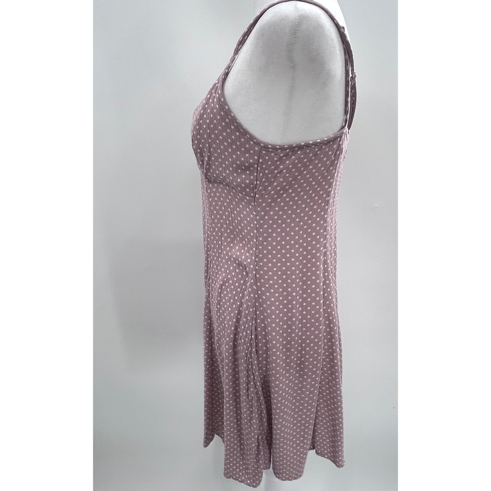 American Eagle Pink Polka Dot Tie Front Mini Dress Size 4 Babydoll Cottagecore - Picture 6 of 13